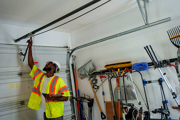 Professional Garage Door Panel Replacement technician working in Hiram, OH
